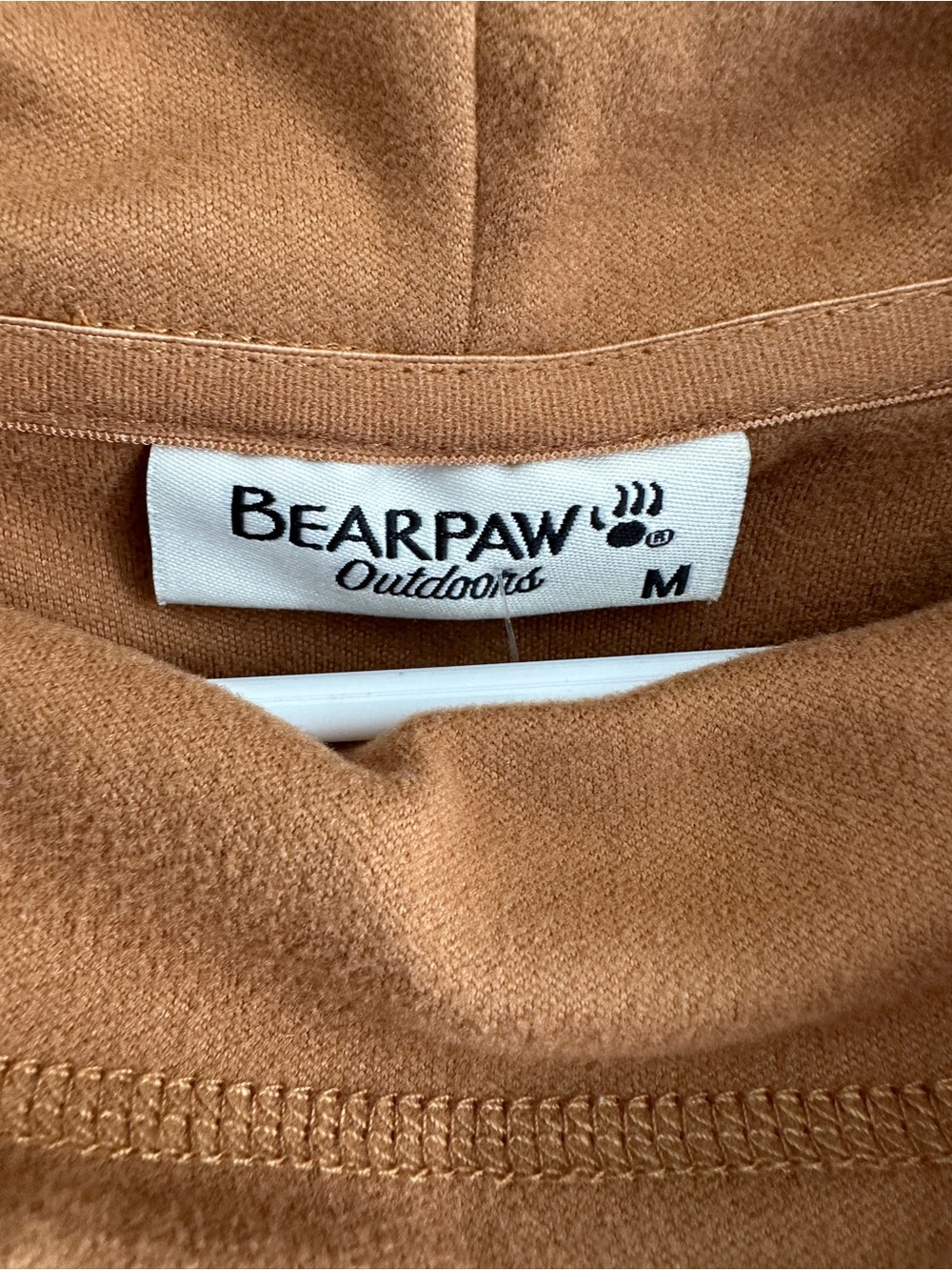 Bearpaw Outdoors Women’s Camel Cowl Neck Pullover Hoodie Thumbholes M - Picture 2 of 3